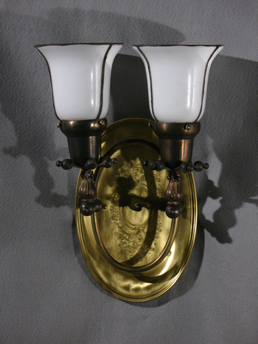 Large Pair of 2-Arm Art Nouveau Sconces